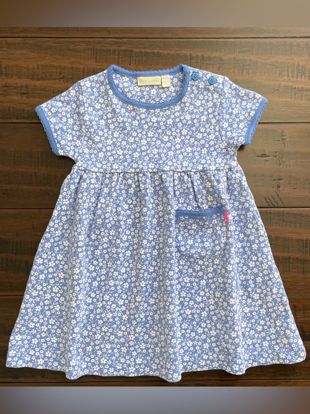 JoJo Maman Bebe Blue Floral Cotton Dress